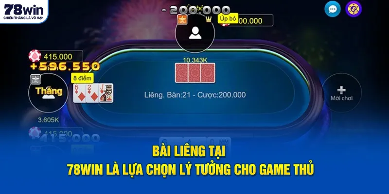Bài liêng tại 78win là lựa chọn lý tưởng cho game thủ