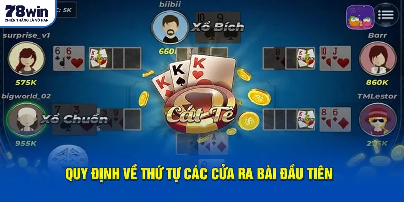 Quy định về thứ tự các cửa ra bài đầu tiên